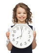 girl with big clock