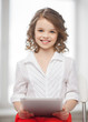 girl with tablet pc