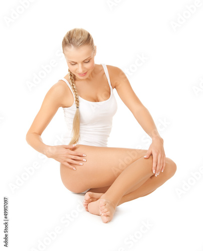 Photo: beautiful woman in cotton underwear beautiful woman in cotton underwear
