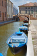 Panoramic view of Comacchio. Emilia-Romagna. Italy.