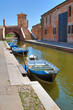Panoramic view of Comacchio. Emilia-Romagna. Italy.