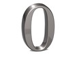 3D Set Silver Number on white background