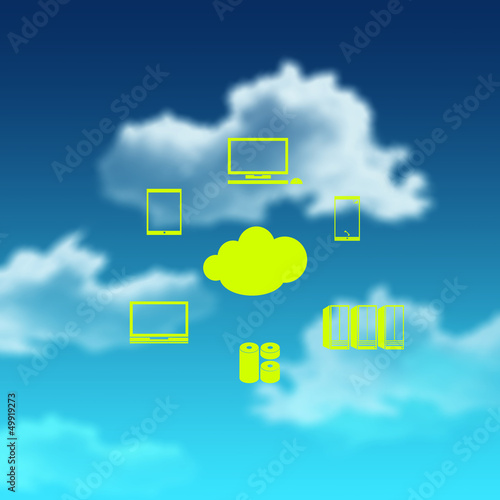 Illustration: a Cloud Computing diagram a Cloud Computing diagram