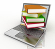 books from your laptop on a white background