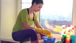 Women cleaning
