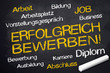 Kreidetafel mit Erfolgreich bewerben!