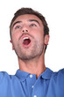 Man shouting for joy