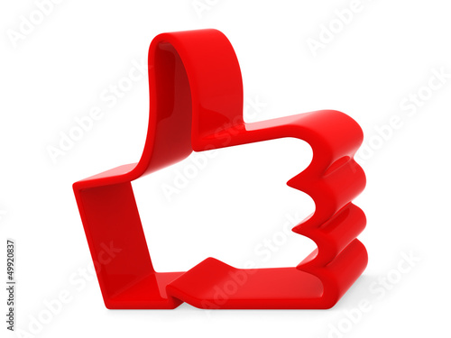 Illustration: "Like" symbol on white background "Like" symbol on white background