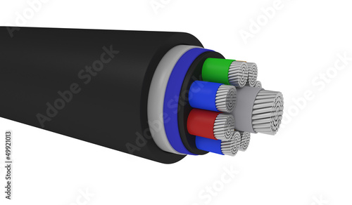 Illustration: Cables isoleted on white Cables isoleted on white