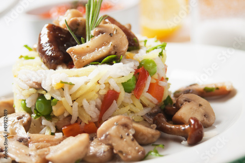 Photo: Risotto with mushrooms and vegetables Risotto with mushrooms and vegetables