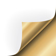 Papier Ecke Gold rechts unten