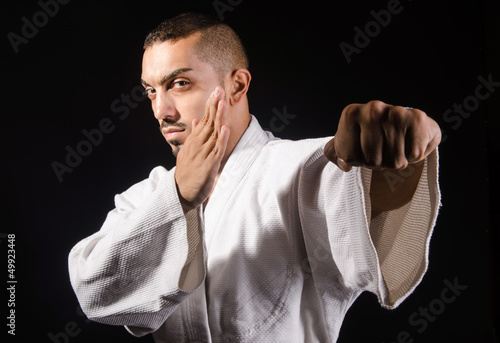 Photo: Karate martial arts fighter Karate martial arts fighter