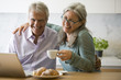 Mature couple at computer