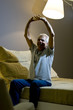 Mature man in bed