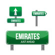 UAE emirates Country road sign