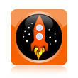 Space ship rocket icon
