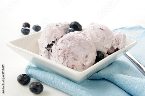 Photo: Gourmet blueberry ice cream Gourmet blueberry ice cream