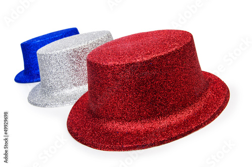 Photo: Party hats isolated on the white background Party hats isolated on the white background