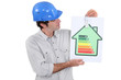 Housebuilder with an eco-light bulb