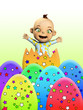 Baby With Easter Eggs