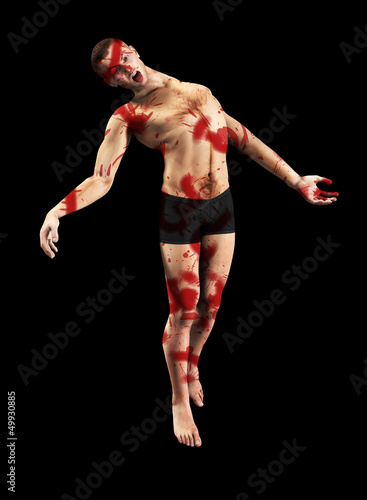 Illustration: Floating Possessed Man Floating Possessed Man