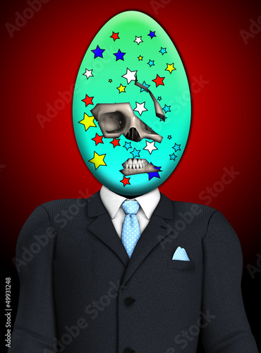 Illustration: Sinister Easter Egg Skull Man Sinister Easter Egg Skull Man