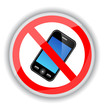 sign banning cell phones