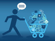 man with shopping