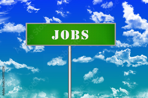 Illustration: Jobs Sign Board Jobs Sign Board