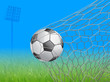 Vettoriale: soccer ball in goal - vector illustration soccer ball in goal - vector illustration