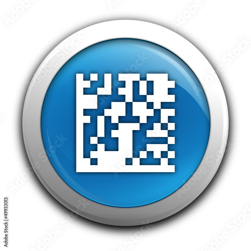 Vector: flashcode sur bouton bleu flashcode sur bouton bleu
