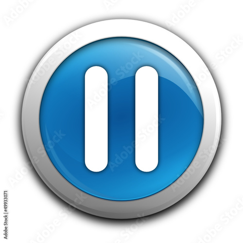 Vector: pause sur bouton bleu pause sur bouton bleu