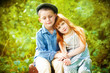 Little boy and girl