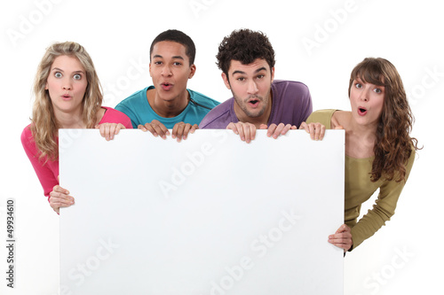 Photo: Stood behind poster Stood behind poster