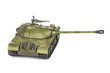 plastic model of soviet heavy tank isolated on white background