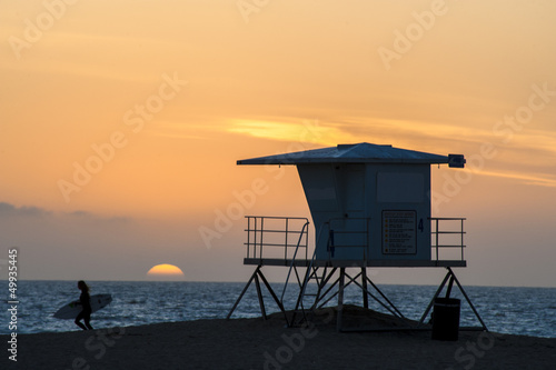 Photo: huntington Beach surfer sunset huntington Beach surfer sunset