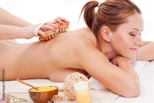 Photo: woman receiving back massage woman receiving back massage