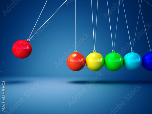 Photo: rainbow newton cradle rainbow newton cradle