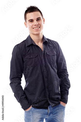 Photo: Closeup of casual young man Closeup of casual young man