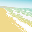 Seashore vector illustration