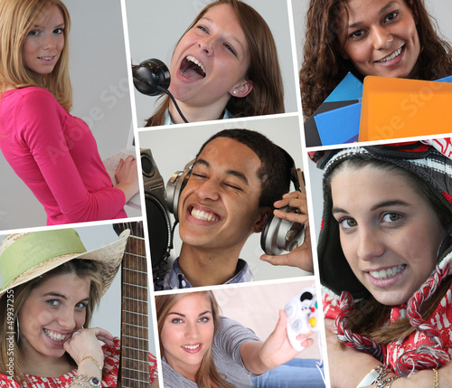 Photo: A collage of adolescents A collage of adolescents