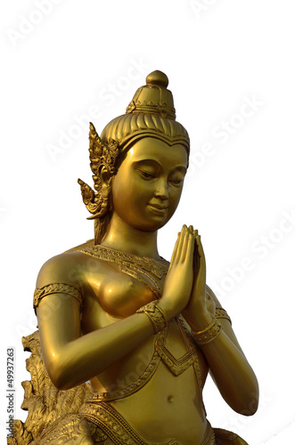 Photo: A fine statue of Kinnaree the best of Thai arts A fine statue of Kinnaree the best of Thai arts
