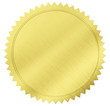 Illustration: gold seal label with clipping path included gold seal label with clipping path included