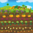 On the farm - the happy illustration
