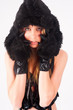 beautiful girl in cat costume