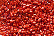Orange plastic masterbatch granules