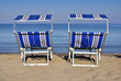 Photo: Due sdraio di fronte al mare Due sdraio di fronte al mare