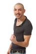 man on white background, the winner