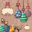 Vector: Easter eggs and labels Easter eggs and labels