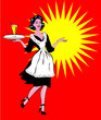 Comic Sexy Server - Retro Clip Art from big collection pop art